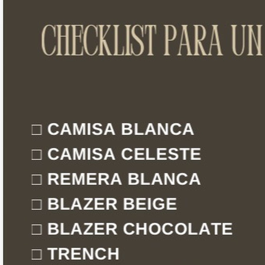 Checklist final